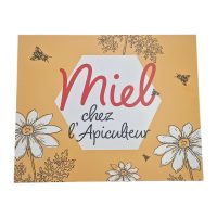 PANNEAU "MIEL" ROUGE 50x40
