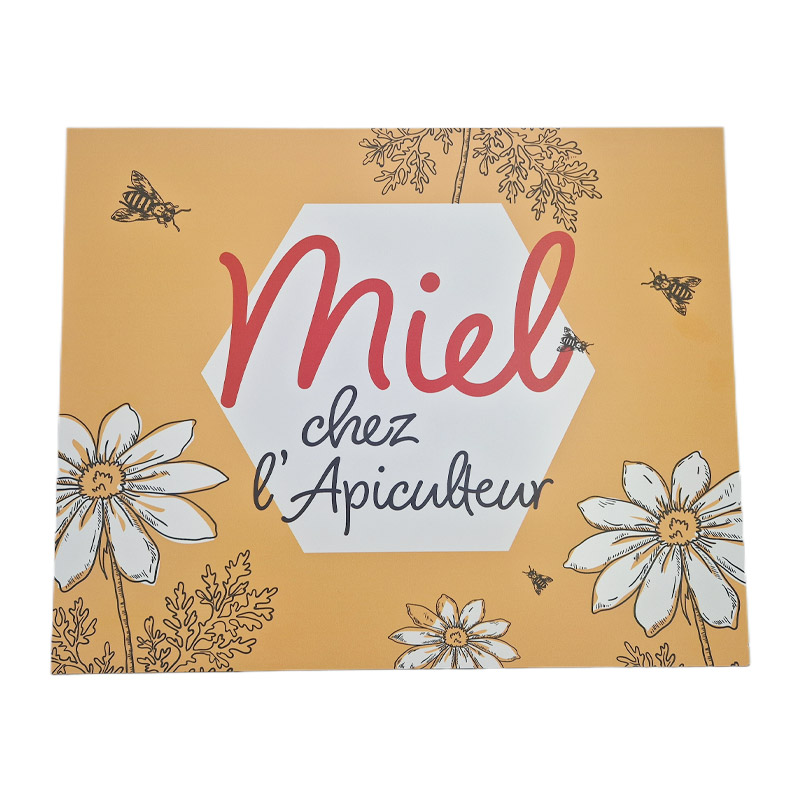 PANNEAU "MIEL" ROUGE 50x40