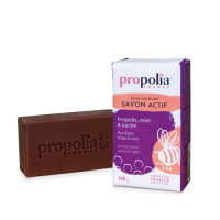 SAVON ACTIF PROPOLIS MIEL KARITE - Pain de 100G