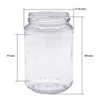 PACK DE 24 POTS VERRE 500G TO63 (370ML)