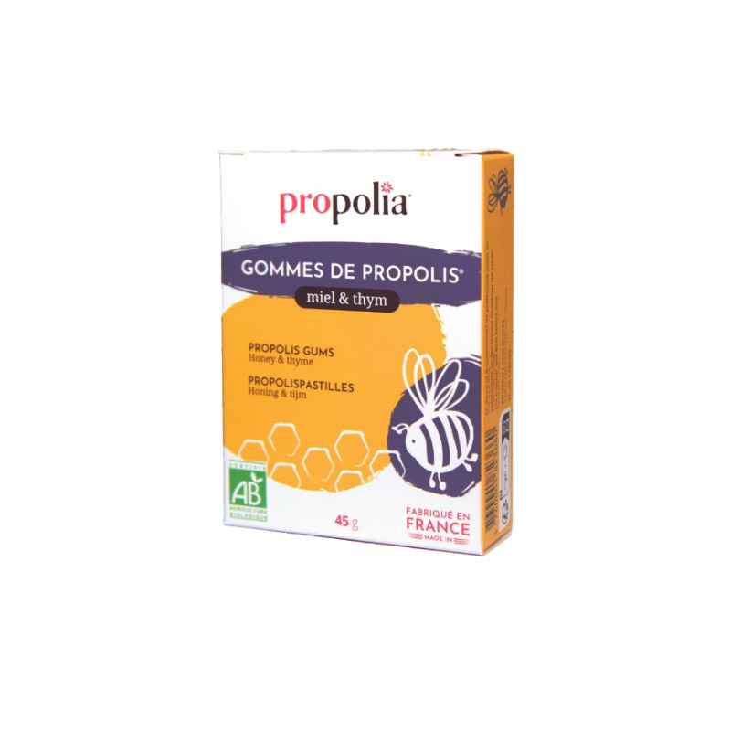 GOMMES DE PROPOLIS MIEL ET THYM BIO 45G