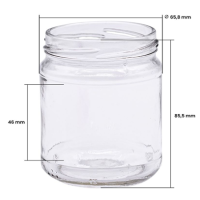 PACK DE 24 POTS VERRE 250G TO63 (212ML)