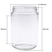 PALETTE DE 1050 POTS VERRE TO82 - 1KG (750ml)